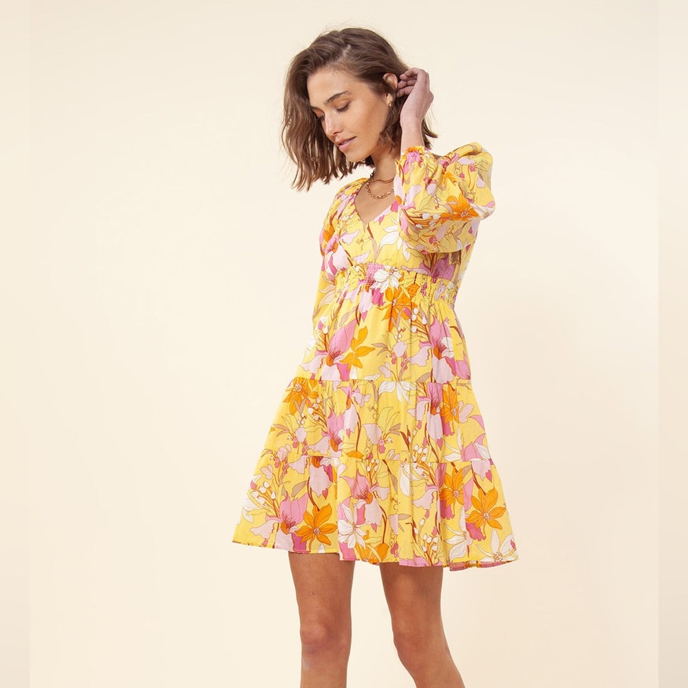 Hale Bob yellow Merritt dress
